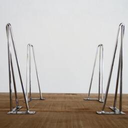 Stainless Steel 3-Rod Hairpin Table Legs - Mid-Century Modern, Set Of 4 - thumbnail 2