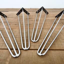 Stainless Steel 3-Rod Hairpin Table Legs - Mid-Century Modern, Set Of 4 - thumbnail 3