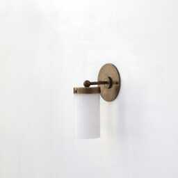 Brass Wall Sconce Light -Vanity Light-Brass Light - With Alabaster Shade, 6 - thumbnail 3