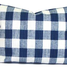 Blue Farmhouse Pillow Cover, Throw Covers For 20x20 Pillow, 18x18 16x16 All Sizes - thumbnail 3