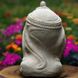 Oriental Goddess Statue Eastern Divine Woman Sculpture Concrete Asian Deity Figure Feng Shui Garden Decor Handmade Spiritual Art Lover Gift - thumbnail 4