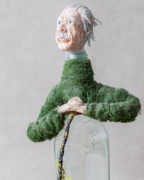 Office Decor Albert Einstein Sculpture Ooak Physics Art Nerdy E Equals Mc2 Geeky Teacher