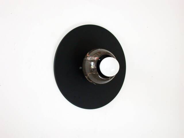 Black & Brown Marble Round Bohemian Sconce Light Vanity Fixture Lamp Living Room Wall Foyer - image 1