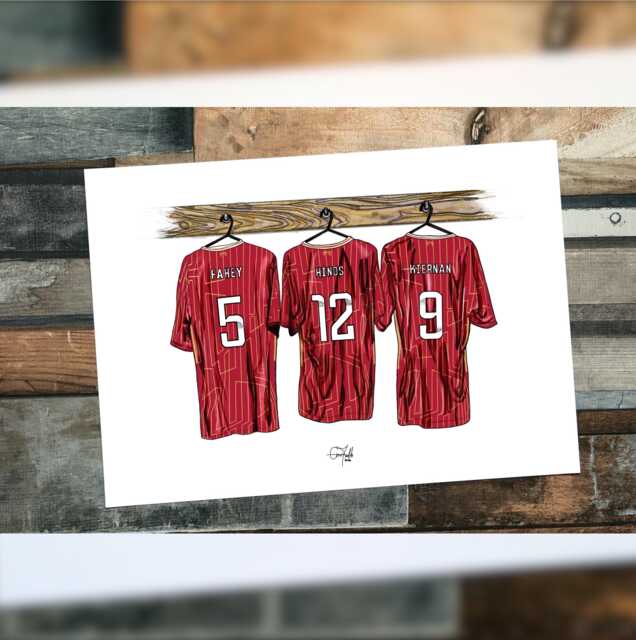 Liverpool Women Themed Dressing Room Kit Print 24/25 Hand Illustrated Design Personalise - Women's Football Print Custom
