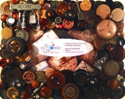Reserved ~ Custom Only Chef Earth Toned Button Frame in Brown Olive & Amber Gift For Cook Rustic Art Recycled 4x6 Photo - thumbnail 1