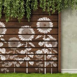 Giant Sunflower Wall Art Stencil - Floral Stencils For Walls Large Painting On Wood Try Instead Of Wallpaper - thumbnail 2