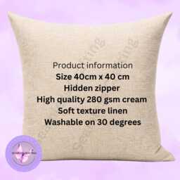 Personalized Static Caravan Linen Cushion Custom Text, New Home Gift - thumbnail 3