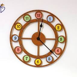 Wooden Modern Wall Clock - Choose The Disc Colour To Suit Your D??cor 2 Sizes Available - thumbnail 3