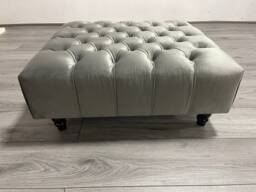 Handmade High Chesterfield Square Footstool , Coffee Table