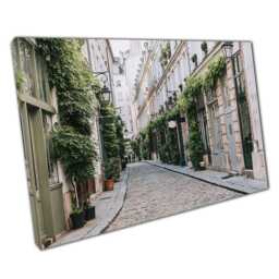 Paris Cityscape Canvas Print Tranquil Parisian Street Photography Beautiful Architecture Wall Art For Home Office Decor - thumbnail 1