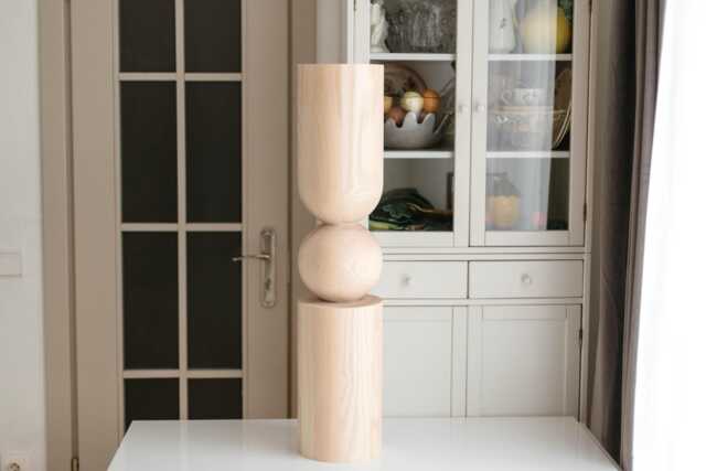 Handmade Wooden Table Leg Unfinished Ash, Oak, Birch H902mm - image 1