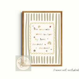 Set Of 3 Nursery Noah's Ark Bedroom Prints, Including A Personalised Name Print - Unframed - thumbnail 3