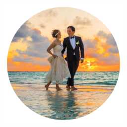 Personalised Own Picture Printed Mdf Circle Wall Art Various Sizes Available - Uv Printed Perfect For Wedding Birthday Anniversary - thumbnail 2