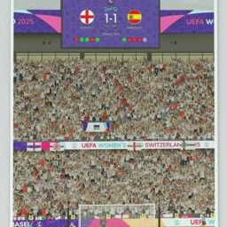England Women's National Team Euro 2025 Champions Illustrated Art Print - Lionesses Chloe Kelly Poster Gift - thumbnail 3