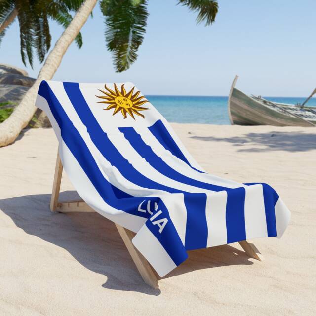 Uruguay Beach Towel, Uruguay Flag Tovel, Of Uruguay, Beach Country Gift, Gift - image 1