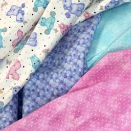Pony Horse Flannel Bundle With 3 Other Matching Flannels, Aqua, Periwinkle, Pink, Soft Fabric, Baby Girl Blanket - Sold By Yd - thumbnail 3