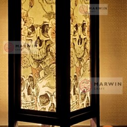 Asian Oriental Sugar Skull Lamp Punk Rock Bedside Table Paper Japanese Light Shades Bedroom Dorm Decor Living Room Home - thumbnail 3