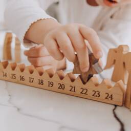 Charming Advent Calendar For Adults. Reusable Christmas Countdown. Wooden Holiday Home Decoration. Unique Gift For Mom On Eve - thumbnail 1