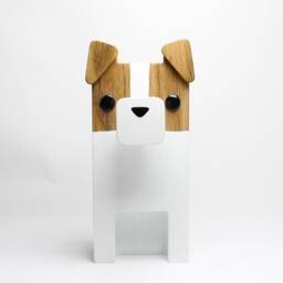 Wood Jack Russell Terrier Figure Eyeglasses Stand - Custom Dog Ornament - thumbnail 3