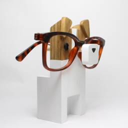 Wood Jack Russell Terrier Figure Eyeglasses Stand - Custom Dog Ornament - thumbnail 2