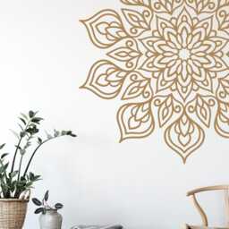 Mandala Flower Wall Decal Boho Home Decor, Yoga Gift Lw113 - thumbnail 2