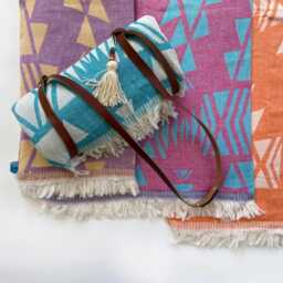 Cotton Beach & Bath Towel Carrier Strap, Yoga Towel, Personalised Mat Carrier Strap, 2rd Anniversary Gift, Birthday Gift For Her - thumbnail 3