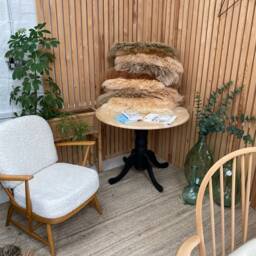 Neutral Tone Sheepskin, Greige, Beige Sheepskin Rug, Cream Genuine Fluffy Tug, Neutral Interior, Amazing Gift - thumbnail 2