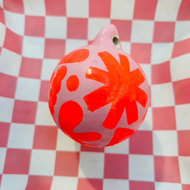 Colourful Hand Painted Ceramic Christmas Bauble - image 1