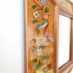 "Peruvian Mirrors ""Bird Orange - Yellow" - thumbnail 3