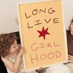 Long Live Girl Hood Print, Girl's Bedroom Illustration Wall Art, Kid's Room Eclectic Play Print Unframed - thumbnail 2