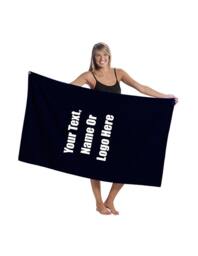 Custom Personalized Oversized Terry Velour Beach Towel