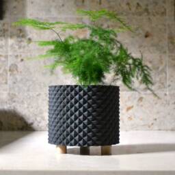 "Wood Modern Planter ""Prismatic" - thumbnail 2