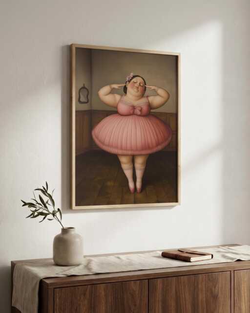 Ballerina in Pink Wall Art - Modern Home Decor - image 1