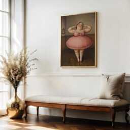 Ballerina in Pink Wall Art - Modern Home Decor - thumbnail 3