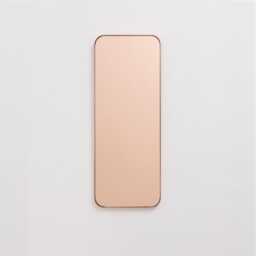 Quadris??? Rectangular Rose Gold Contemporary Mirror With Copper Frame - thumbnail 2