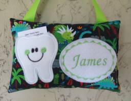 Personalized Tooth Fairy Pillow, Children's Keepsake, Custom Holder, Kids Gift, Gift - thumbnail 1