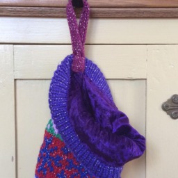 Hand Knit Christmas Stocking, Lined - thumbnail 3