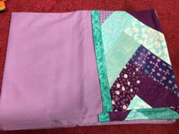 One Purple Patchwork Standard Size Pillowcase/Custom Pillowcases For Christmas/Stocking Stuffer/Adult Bedding/Adult Pillowcase - thumbnail 1