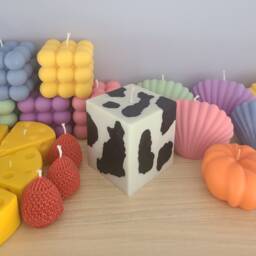 Cow Print Candle, Big Candle - thumbnail 2