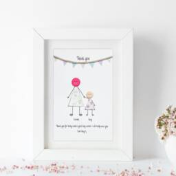 Personalized Teacher Appreciation Frame Button Family Thank You Gift - thumbnail 3