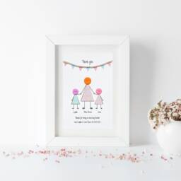 Personalized Teacher Appreciation Frame Button Family Thank You Gift - thumbnail 1