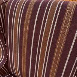 striped Wingback Armchair & Footstool Set, Classic Fireside Lounge Chair - thumbnail 4