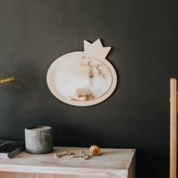 Wooden Kids Mirror, Montessori Nursery Decor, Shatterproof Glass - thumbnail 3