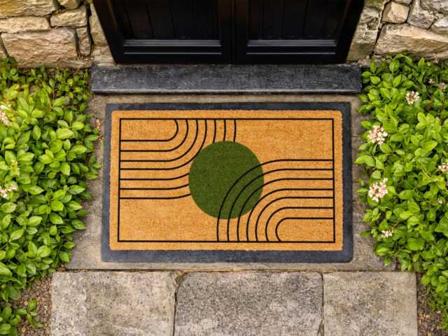 Retro 70S Style Welcome Mat - Outdoor Front Door D??cor Personalized Rug - image 1