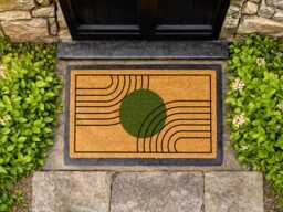 Retro 70S Style Welcome Mat - Outdoor Front Door D??cor Personalized Rug