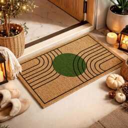 Retro 70S Style Welcome Mat - Outdoor Front Door D??cor Personalized Rug - thumbnail 4