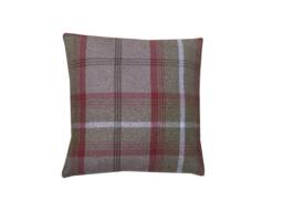 Balmoral Handmade Tartan Plaid Pillow Cover Rust Tweed Cushion - thumbnail 1