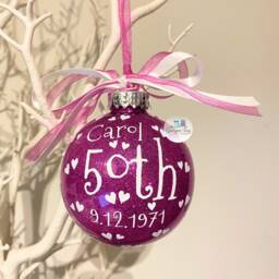 Personalised Birthday Bauble 40Th, 21st, 18Th, 16Th, 50Th, 70Th, 30Th, 60Th, 80Th Birthday Gift Idea Christmas Ornament 2026