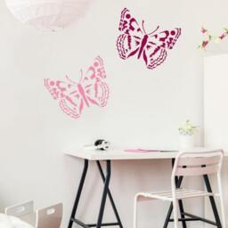 Admiral Butterfly Wall Art Stencil - Size Medium Easy Diy Decor Perfect For A Bedroom - thumbnail 2