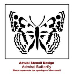 Admiral Butterfly Wall Art Stencil - Size Medium Easy Diy Decor Perfect For A Bedroom - thumbnail 4